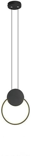 Lámparas Colgantes de diseño de Estilo japonés Lámparas Colgantes de Altura Ajustable de Aluminio Lámpara de Techo con Base LED Negra Atmósfera Adecuada,luminaria LED