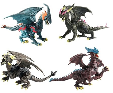 drburpily Ond drakefigur realistisk dinosauriefigur djurfigur leksaker modell vetenskap pedagogisk rekvisita underbara och realistiska djurmodell lekset är lämplig för hemmet