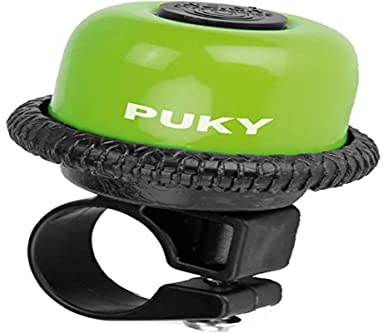 PUKY G20 Kinder Drehring Glocke | Ø 20 mm | Helltönende Klingel für Laufräder und Scooter | Leichtgängige Kinderfahrradklingel mit robuster Pulverbeschichtung | Kiwi
