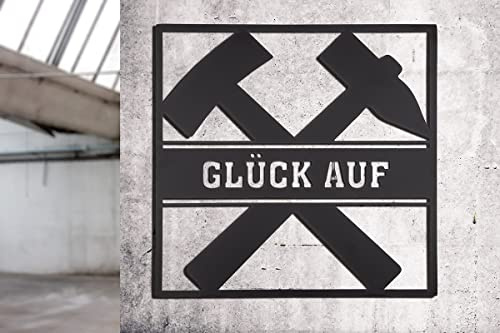 GILDE Väggrelief lycka på metall svart 67782