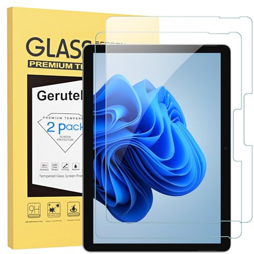 Gerutek [Lot de 2 Verre Trempé pour Microsoft Surface Go 4 2023/Go 3 2021/Go 2 2020/ Go 2018, 10.5/10 Pouces, 9H, Anti Rayures, sans Bulles, Haute Définition, Protection Écran pour Surface Go 4 10.5