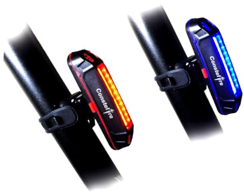 LED Luce Bici,2 PCS Luce Posteriore Bicicletta USB Ricaricabile, LED Bicicletta Luce Fanale Posteriore Bici, impermeabile Avvertimento 5 modalità luce posteriore - per Bici da Strada e Mountain Bike