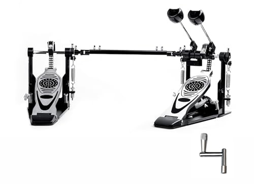 VAISOENY Double Bass Drum Pedal, Double Chain Kick Drum Pedal (V-VZ14)