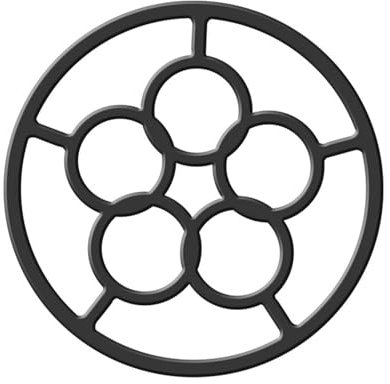 Cast Iron Trivet,Gas Hob Ring Reducer,Cast Iron Work Pan Support Ring,Non Slip Gas Ring Reducer for Moka Pot Coffee Pot Small Saucepan Pans Multi-Function Trivets Kitchen Supplies Accessories.