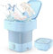 Mini Waschmaschine Faltbar, faltbare waschmaschine USB, 10 Liter waschmaschine camping, Mini-Waschmaschine für Babykleidung,Socken, reisewaschmaschine für Unterwäsche oder kleine Gegenstände,Blue