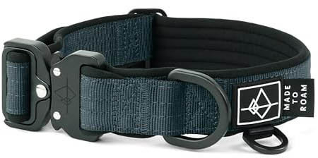 MADE TO ROAM Comfort Collar - Adjustable Nylon Dog Collar with Soft Comfortable Padding, Light Aviation Aluminum Metal Buckle for Small, Medium and Large Dogs (Colorado Nightsky, Size 3)