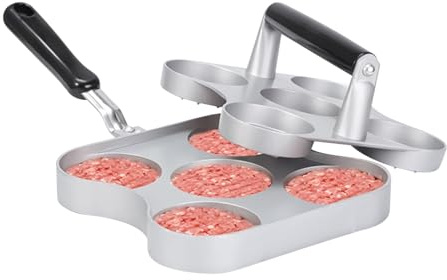 Hamburgarpress, 5-vägs rutnät non-stick-beläggning för platta hamburgare och grillpressar | grilltillbehör för hamburgarpress | för, grillfester, svepande utomhus och hemma