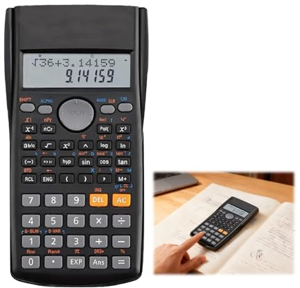 Calculadora Científica de 2 Líneas con 240+ Funciones, Diseño Plegable y Pantalla HD, Apta para Estudiantes, Ingeniería y Exámenes