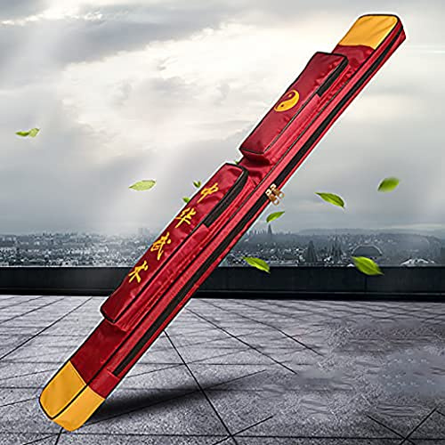 Fäktningsväska, Svärdväska Taichi Katana Samurai Kinesiska Kung Fu-svärd Flerfärgade Enkelt och Dubbelt Lager(Red,Single layer)