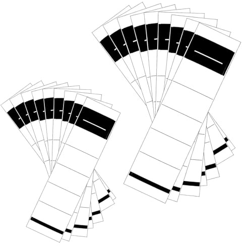 100 Etichette per Dorsi Raccoglitori Autoadesive, Etichette Bianche Professionali per Faldoni, Cartelle ad Anelli e Archivio Documenti, Superficie Scrivibile (54x190mm + 36x190mm)