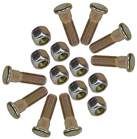 AB Tools Pack de 8 3/8 UNF Goujons et écrous de Roue pour remorque PCD de 4, Les concentrateurs de Suspension