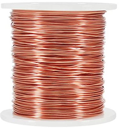 20 Gauge 0,8 mm Aluminium Schmuckdraht, 328 Fuß Biegsamer Metalldraht mit Spule für Handwerk Schmuckherstellung 0.8mm 100m(Kupfer)