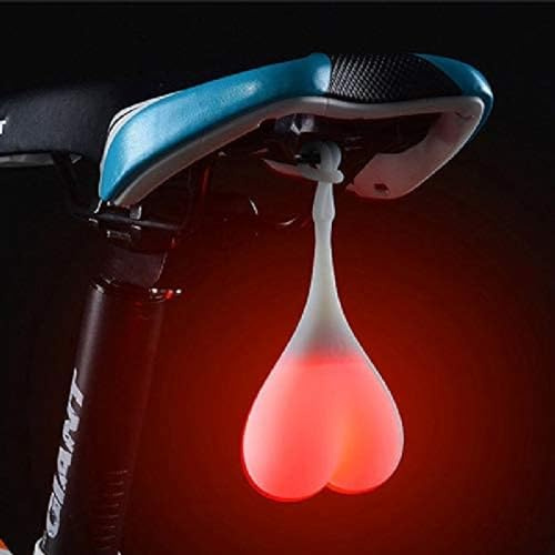 BARAC Luces traseras de Bola de Bicicleta, Luces de Advertencia del corazón de la Bicicleta, lámpara de Huevo LED Esencial para la Noche, Prenda Impermeable