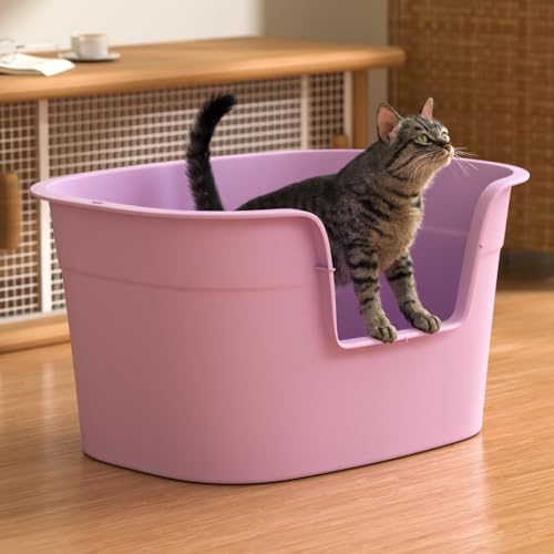 Katzenklo XXL, groß Katzentoilette hoher Rand Design für Kätzchen-Komfort, einfache Reinigung, geräumig für Katzen bis 10 kg,Für große Katzen, Kätzchen, Toilet, XXL Toilette, Cat Litter Box