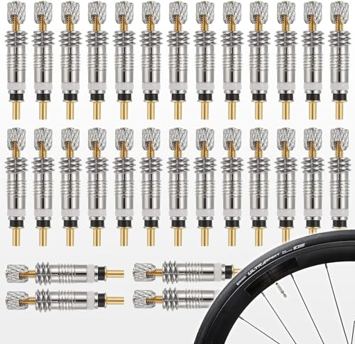 Uni-Fine 30 Stück Professional Fahrradventil Adapter, Französisches Ventil Ersatz Rennradventil Fahrradventil Adapter zur Fahrradreparatur