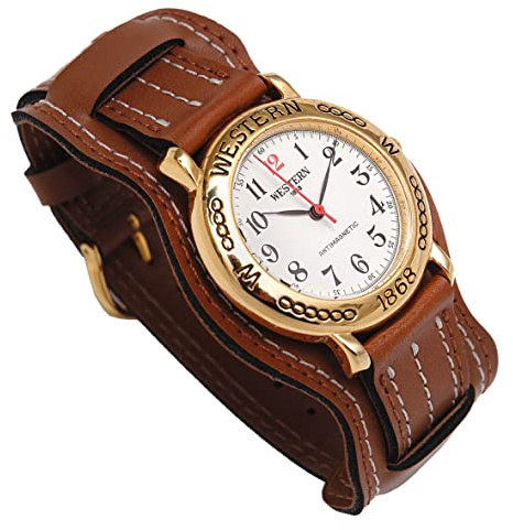 Dcasmo group Reloj Militar Mecanico y Antimagnetico con Sudadera Militar Marron New Old Stock 1980 - Relojeria Antigua Tradicional - Hebilla de Acero Inoxidable