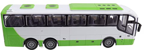 PUNELE Fjärrkontrollsbuss-leksak, elektrisk trådlös RC busmodell för detaljerad design ABS plastkropp 31 x 9,5 x 6,5 cm (vit grön)