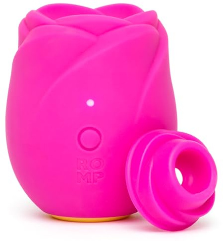 ROMP Rose Stimulateur Clitoridien par Succion pour Femme | Jouet Rose avec 6 Modes de Vibration | Sextoy d’aspiration | Stimulateur Féminin Étanche et Rechargeable pour le Plaisir Intime