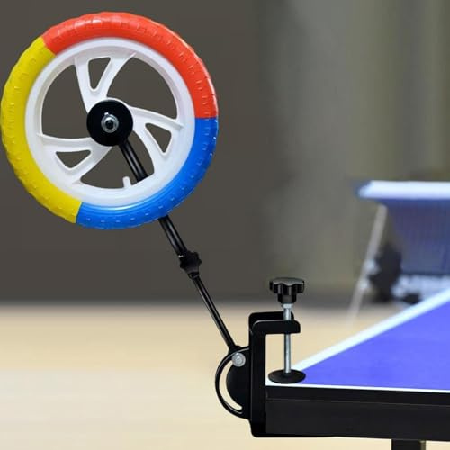 Depisuta Entraîneur de Tennis de Table, Machine à Balles de Rebond à Angle et Hauteur Réglables avec Pince, pour la Pratique du Tennis de Table en Intérieur et en Extérieur