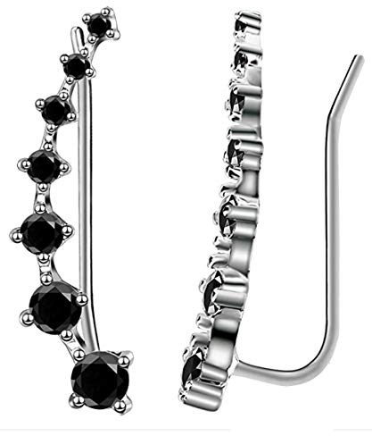 Ohrringe, Kletterer, hypoallergen, Ohrringe, 7 Kristalle, 925 Sterlingsilber, Kristall, hypoallergen, Schmuck, Sterling Silber Kristall, Kristalle