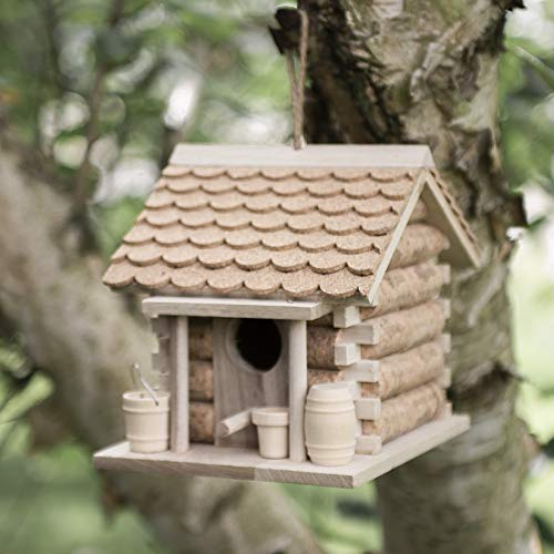 Garden Mile Cork Bird Houses For Garden Durable Birdhouse Wooden Bird Nesting Box Weather Resistant And Unique Nesting Boxes For Wild Birds Small Robin Nest Box Birdhouses For Outdoors