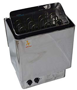 Poêle pour sauna en acier inoxydable 9 kW avec commande intégrée