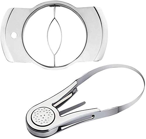 Pelador y cortador de mango de acero inoxidable Deshuesador removedor de granos de fruta, cortador de mango, cortador de frutas portátil, herramienta de cocina,