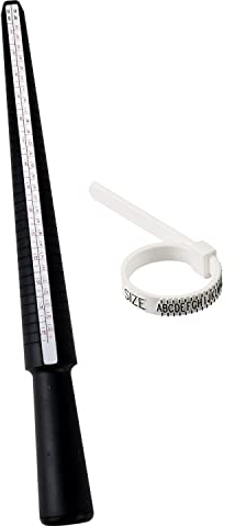 Ringmesswerkzeug, Ringmaß Messskala Set zum Messen von Ringdurchmessern, Fingerringgrößen UK-Größen A-Z Schmuckgrößenwerkzeuge für Damen und Herren