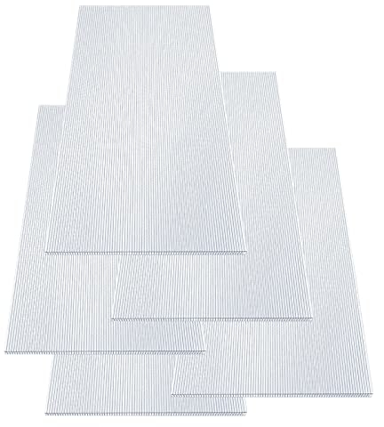 Fiqops 14x Plaques alvéolaires en Polycarbonate 4 mm, Panneau alvéolaire Double de 10,25 m², 1 210 x 605 cm, Panneau pour Serre, Antichoc et résistant aux UV
