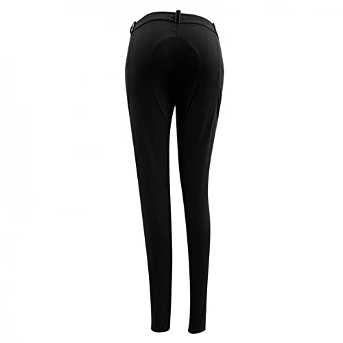 IQYU Reithose Reitleggings Damen Einfarbig Slim Fit Sportreithose Mit Seitentasche FüR Handy Outdoor-Hose Mit Hoher Taille MäDchen Mit Silikon Vollbesatz Reithosen Flex Und Elastischem Beinabschluss