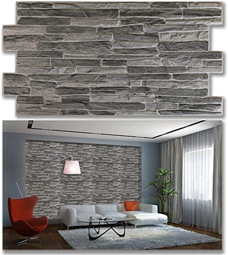 Grace Baltic - 4,9 m²/10 Stück Beste Qualität 3D Wandpaneele Wandverkleidung PVC-Verkleidung Wanddeko Wandtattoos elastisch 1mm Stärke