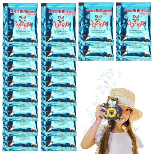 Blasenmaschinenlösung, Blasenkonzentratlösung | Konzentrierte Seifenblasenflüssigkeit 20 Stück nachfüllen,Tragbare 10-ml-Blasenflüssigkeiten, einfach Wasser hinzufügen, Ostergeschenke, Hochzeitsgesche
