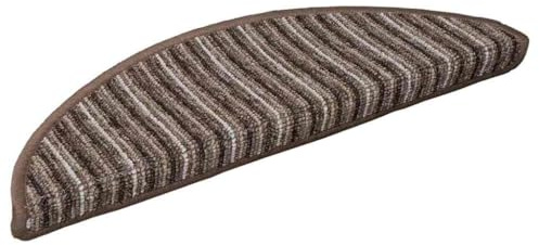 vidaXL Alfombras Autoadhesivas para escaleras 15 pcs Marrón, Pasillo, tapetes Modernos, Que absorben Sonido, diseño Antideslizante, Alfombra Segura y Elegante