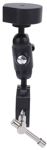 FTVOGUE Juego de Adaptadores de Soporte de Abrazadera Satelital, Kit de Abrazadera Ajustable de Aleación de Aluminio con Mecanismo de 2 Pivotes para Mini Escaleras RV, Tejados, Barcos (Adaptador