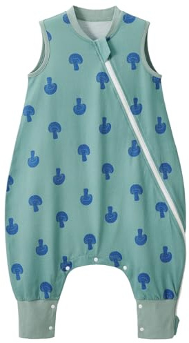 Duomiaomiao Saco de dormir de verano para bebé, con pies, 0,5 TOG, fino saco de dormir de verano con pies, 100 % algodón, saco de dormir para niños, verano, 3-4 años