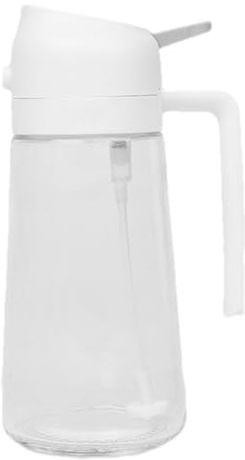 Generico Flacone spray per olio - Dispenser 2 in 1, versatore di aceto in, nebulizzatore fine da 470 ml, barattolo ricaricabile a bocca larga, nebulizzatore per olio d'oliva da cucina, contenitore