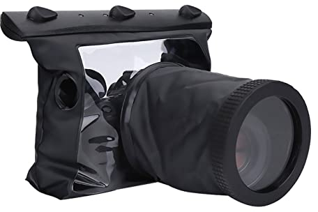 Waterproof Camera Housing Case 20 Meter Underwater Diving Protective Pouch Bag Cover Underwater Protector, for for for DSLR SLR Mirrorless Camera(GQ518L,Black)