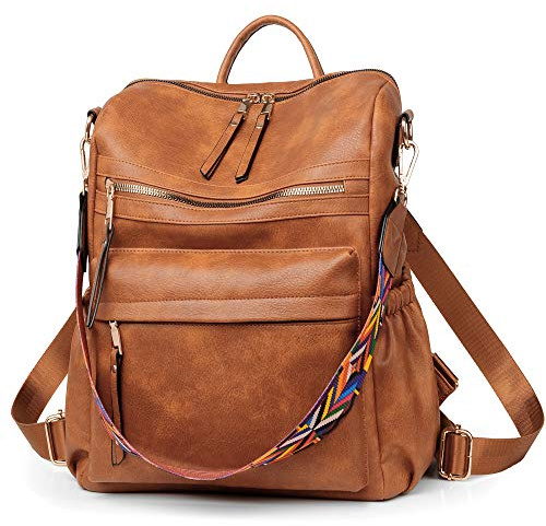 Womens Leather Backpack Purse, Ladies Travel Designer Shoulder Bags
