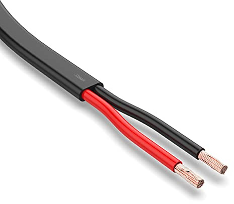 AUPROTEC KFZ Kabel 2x4,0 mm² 20m flach FLRYY I Flachkabel Schlauchleitung/Fahrzeugleitung Verschiedene Anwendungen I 2 poliges Kabel für Anhänger geeignet