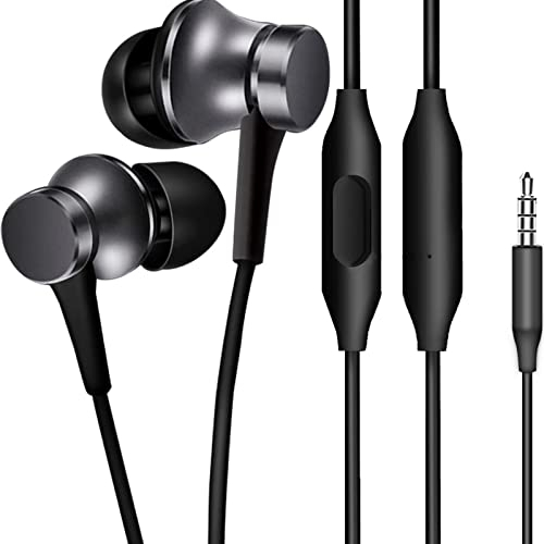 Xiaomi Auriculares con Cable, Auriculares In Ear con Micrófono Sonido Estéreo Auriculares para Samsung, Huawei, Xiaomi, teléfono móvil, computadora y Todos los Dispositivos de Auriculares de 3.5mm