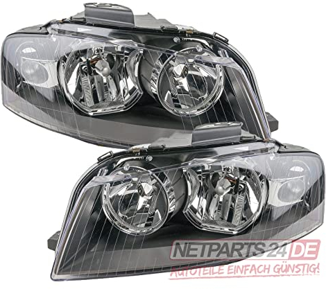 Johns, Scheinwerfer Satz passend für Audi A3 Scheinwerfer Satz 8P ab 06/2003-07/2008 Set H7/H7 li+re.