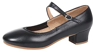 Chaussures de Danse pour Femmes Chaussures de Danse à Talons (Noir, Adulte, 40, Numérique, Système Taille Chaussures EU, Moyen)
