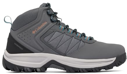 Columbia Mens Transverse Waterproof Hiking Boot, Dark Grey/Cloudburst, 9 Wide