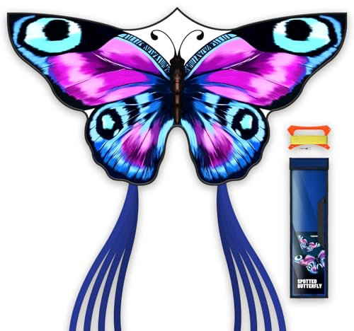 SGftre Bunte Schmetterlingsdrachen leicht zu fliegen Spielzeug, Riesiger Drachen für Kinder und Erwachsene, Strand Drachen Familie Outdoor Spielzeug (Katzenaugen Schmetterling)