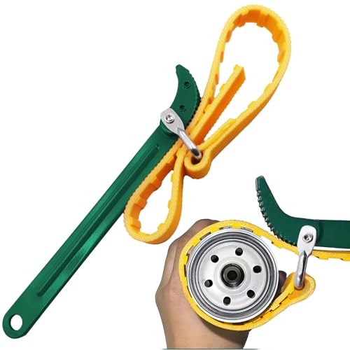 Hillylolly Clé à Sangle en Caoutchouc, Clé à Sangle pour Filtre à Huile, Clé de Serrage de 8 in 50-150 mm, Clé à Sangle Universelle pour Ouvre-Verre Tuyauterie, Pomme Douche à Filtre à Huile