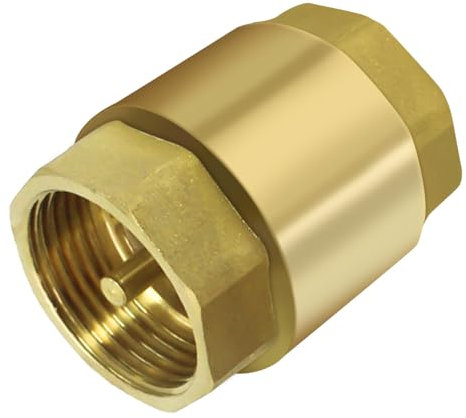Messing Rückschlagventil 3/4 Zoll, DN20 Rückflussverhinderer mit Innengewinde, Rostfreier Rückflussverhinderer für Pumpe, Brunnen, Waschmaschine, Garten, Regentonne, Fass