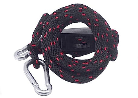 YARNOW 2 Pièces Crochet de Corde de Levage Plant Lamp Lenoir Rope Corde Porte-vêtement Robuste à Linge Murale Carillon Usine de Levage de Mode lève-Feux à cliquet Black
