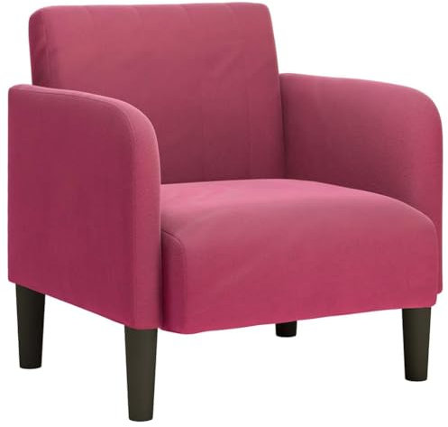 vidaXL Sillón con reposabrazos Terciopelo Rojo Vino 54 cm, sofá Individual, sofá cómodo, sillón de televisión, sofá, Asiento de sofá, sofá Relajante