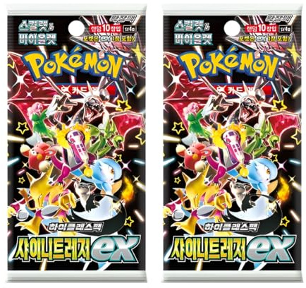 2 paquetes de refuerzo de destinos paldeanos coreanos | Paquetes de refuerzo de cartas de Pokémon coreanas | Expansión Shiny Treasure EX | Serie Scarlet & Violet | Titán autenticado