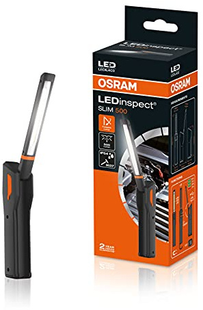 OSRAM LEDinspect SLIM500, LED-inspektionslampa, 6000K, uppladdningsbar LED-arbetslampa, magnetisk, flexibel, inkl. krok